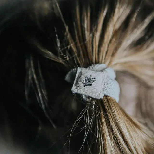 Alt view image 5 of 7 - | Pack of 6 Hair Bands | 100% Biodegradable and Plastic-Free Elastic Hair Ties | 100% Organic Cotton and Natural Plant-Based Rubber | No Crease Ponytail Holder (Natural)
