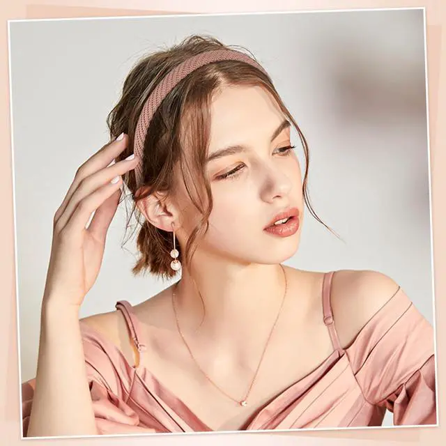 Alt view image 3 of 7 - 6 Pack Trendy Headbands for Thicker Hair, Non Slip 0.6 inch Thin Knitted Hairbands Assorted Colors for Girls Summer Dress Outfit(Brown Series)