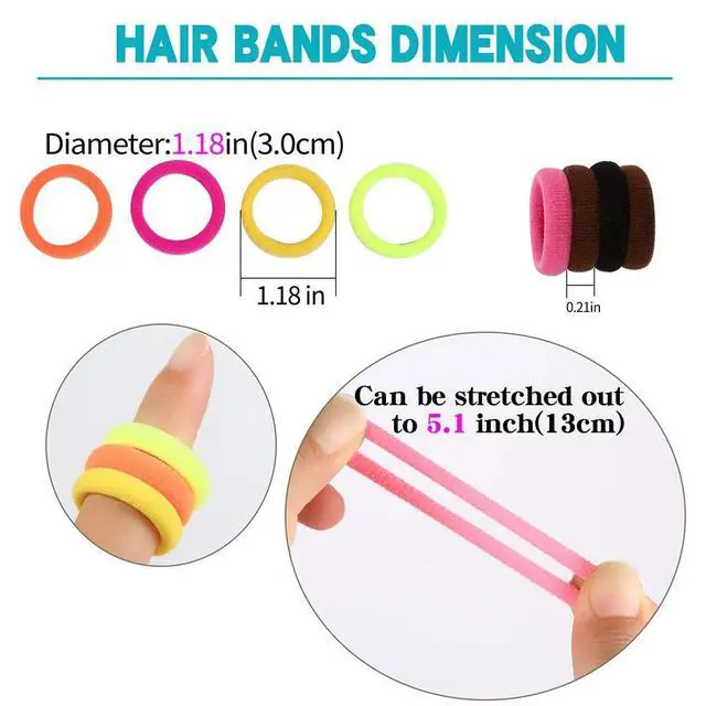 Alt view image 4 of 7 - Baby Hair Ties, Elastic Hair Bands for Girls Kids, Toddler Ponytail Holders