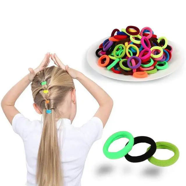 Alt view image 6 of 7 - Baby Hair Ties, Elastic Hair Bands for Girls Kids, Toddler Ponytail Holders