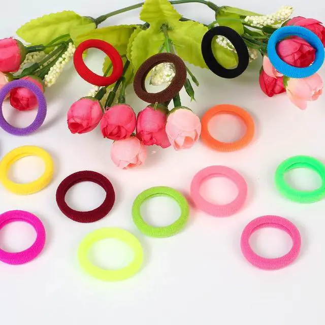 Alt view image 7 of 7 - Baby Hair Ties, Elastic Hair Bands for Girls Kids, Toddler Ponytail Holders