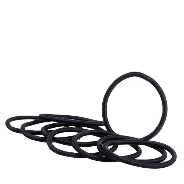 Alt view image 3 of 5 - zon No Damage Elastic Hair Ties, Ponytail Holders for All Hair Types, Snag-Free, Strong Hold, Black 4 MM, 32 Count