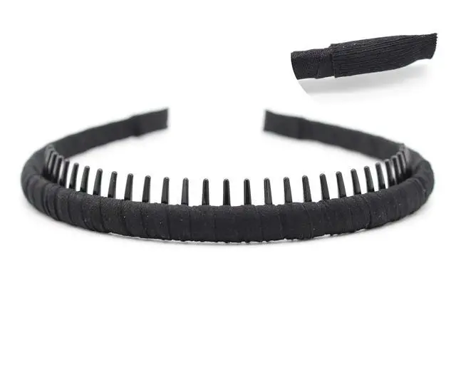 Alt view image 5 of 5 - black women's headbands fashion hair accessories tooth comb hairbands for women non slip hair hoops headband suitable for ladies and girls (Pack of 4)