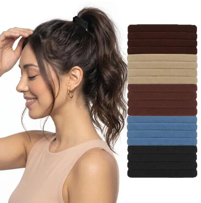 Main image of Seamless High Stretch Hair Ties No Damage for Fine Thick Curly Hair