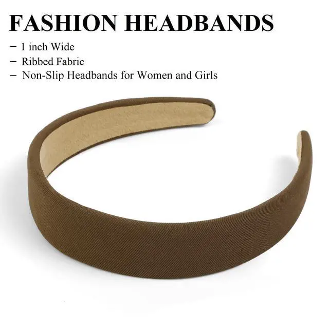 Alt view image 2 of 7 - Headbands for Women Non Slip Trendy Headbands for Womens Hair 1 inch Wide, Fall Head Bands Cute Headband for Girls Elastic Hair Bands for Womens Fashion Accessories Gifts 4PCS