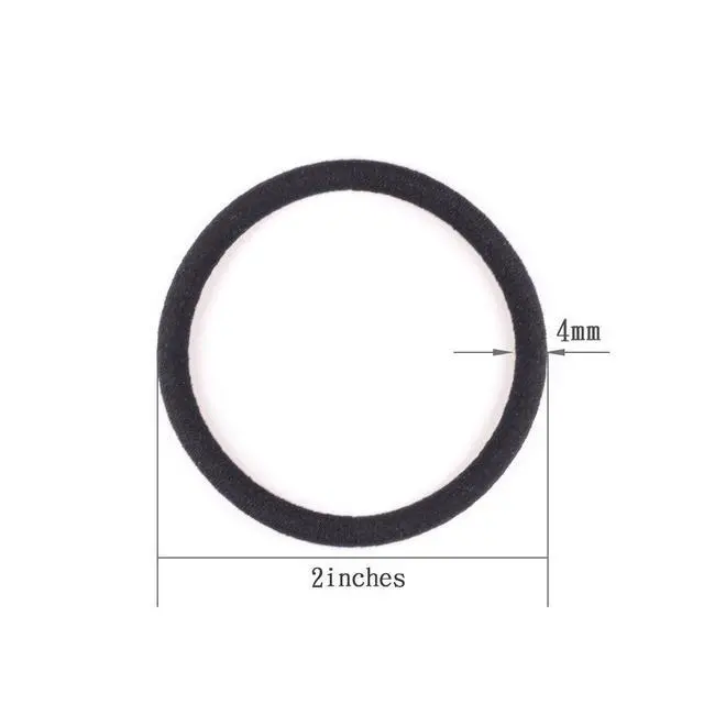 Alt view image 2 of 7 - 120 Pieces Black Hair Ties for Thick and Curly Hair Ponytail Holders Hair Elastic Band for Women or Men(4mm)