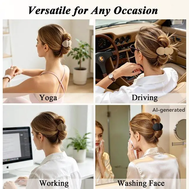 Alt view image 7 of 7 - Medium Flat Hair Clips for Women, Claw Clips for Thick Thin Hair