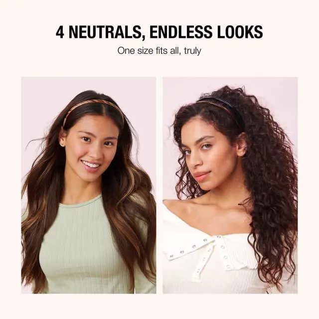Alt view image 3 of 7 - Scünci Skinny Headbands, No-Damage & Ultra-Flexible, 4 Count
