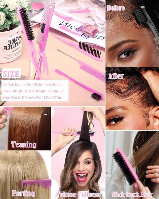 Alt view image 6 of 7 - Hair Wax Stick & Slick Back Hair Brush Frizz Control for Women & Kids, Non-Greasy & No Residue Smooths Flyaways, Creates Sleek Ponytails & Buns Styling Accessories & Teen Girl Gifts Trendy Stuff