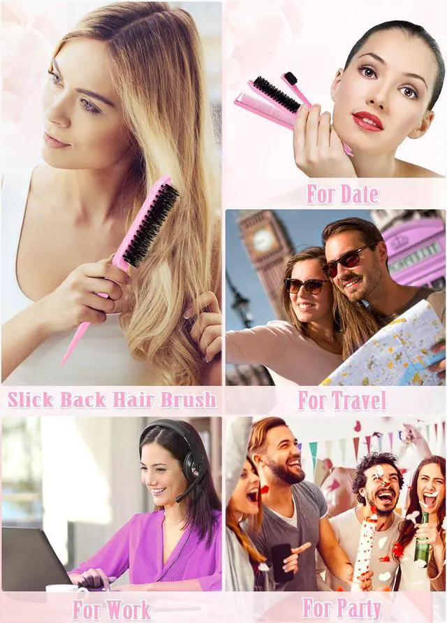Alt view image 7 of 7 - Hair Wax Stick & Slick Back Hair Brush Frizz Control for Women & Kids, Non-Greasy & No Residue Smooths Flyaways, Creates Sleek Ponytails & Buns Styling Accessories & Teen Girl Gifts Trendy Stuff
