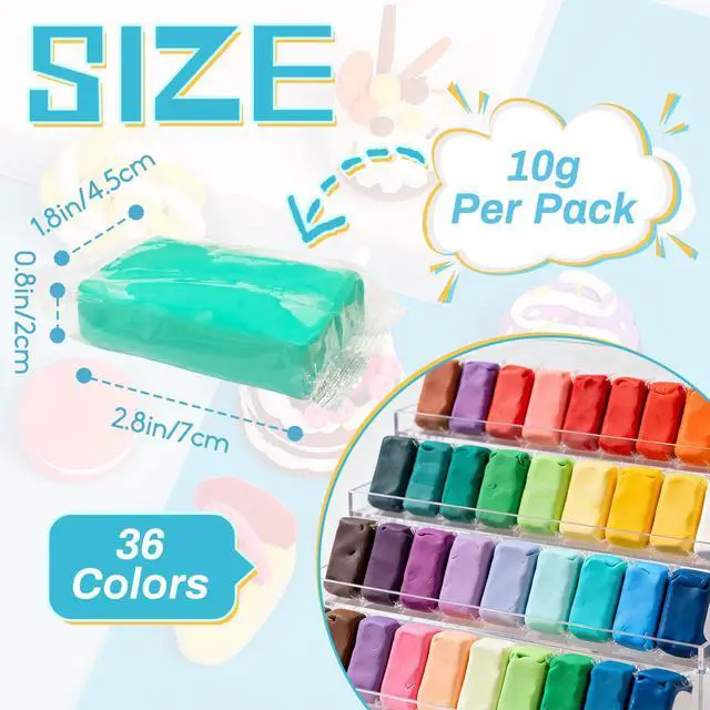 Alt view image 2 of 7 - Air Dry Clay 36 Colors,Magic Clay Modeling Clay,DIY Molding Magic Clay