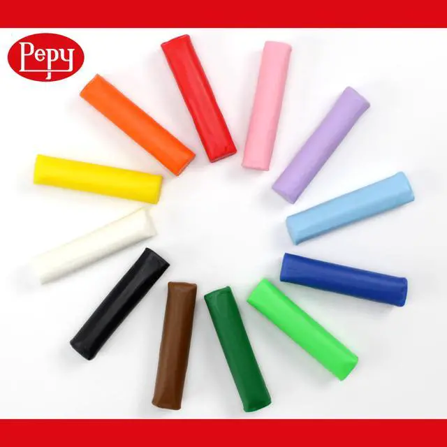 Alt view image 2 of 5 - Plastilina Reusable and Non-Drying Modeling Clay; Box of 12-Color Sticks, 0.8 Ounce Each, Perfect for Arts and Crafts Projects