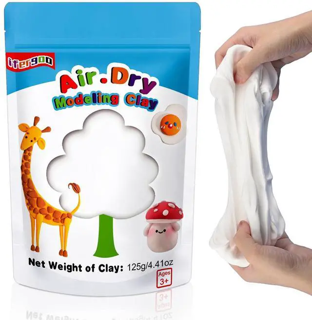 Main image of 125g Foam Magic Modeling Clay, 4.41 oz White Air Dry Clay for Kids