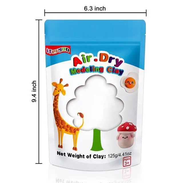 Alt view image 7 of 7 - 125g Foam Magic Modeling Clay, 4.41 oz White Air Dry Clay for Kids
