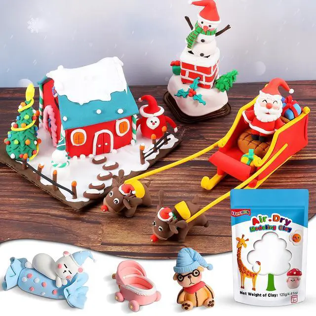 Alt view image 6 of 7 - 125g Foam Magic Modeling Clay, 4.41 oz White Air Dry Clay for Kids
