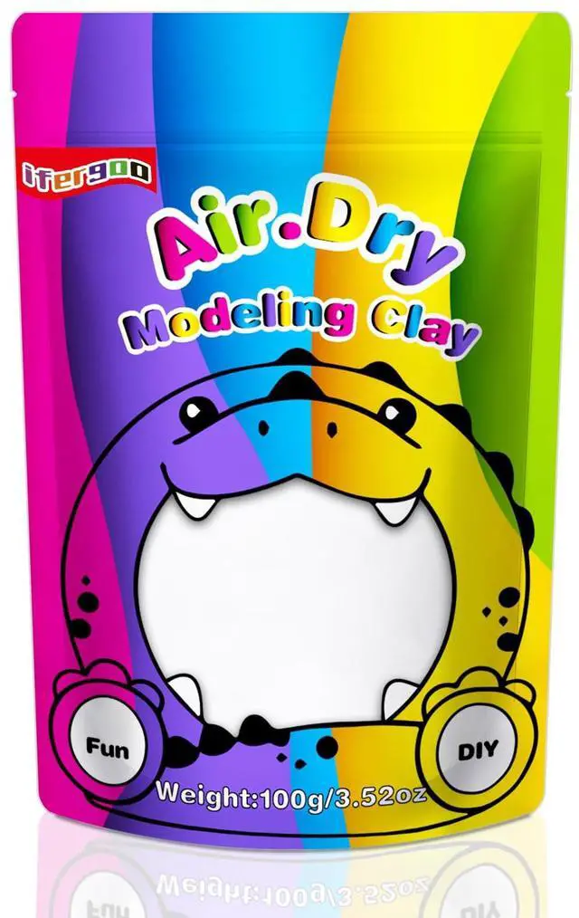 Main image of 100g White Air Dry Clay, 3.5oz DIY Creative Modeling Clay for Kids