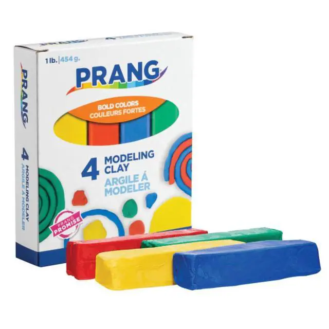 Alt view image 4 of 4 - Modeling Clay Set, 4 Colored Clay Blocks per Set, 0.25 Pounds Each, Red, Yellow, Green and Blue (00740)