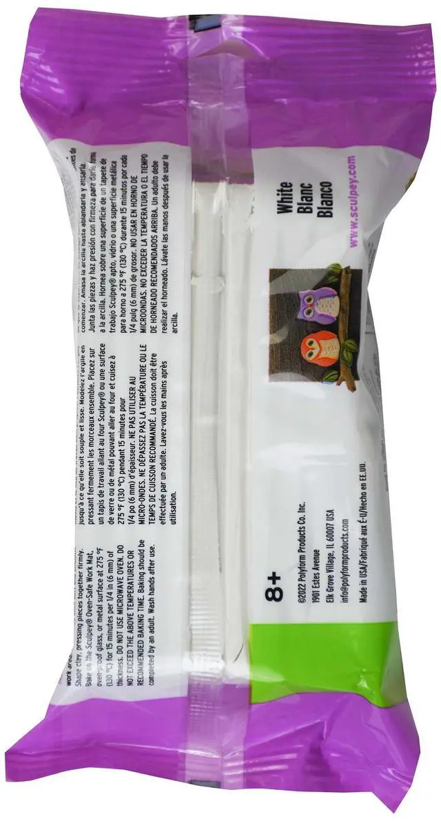 Alt view image 2 of 7 - Original White Polymer Oven Bake Clay - 1 lb Modeling Clay for