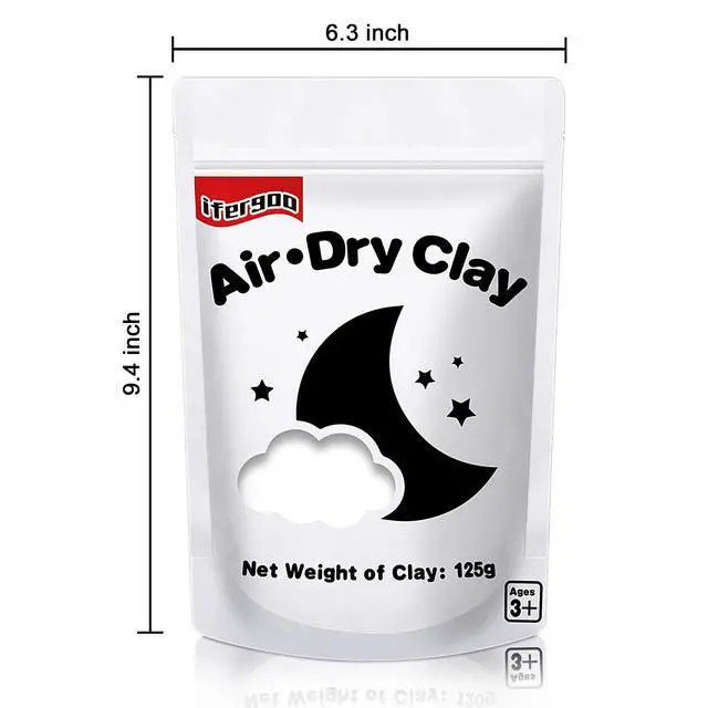 Alt view image 3 of 7 - 125g White Air Dry Clay, 4.41 oz Foam Magic Modeling Clay for Kids