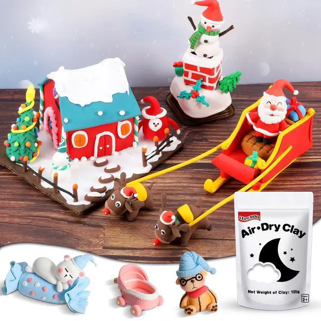 Alt view image 2 of 7 - 125g White Air Dry Clay, 4.41 oz Foam Magic Modeling Clay for Kids