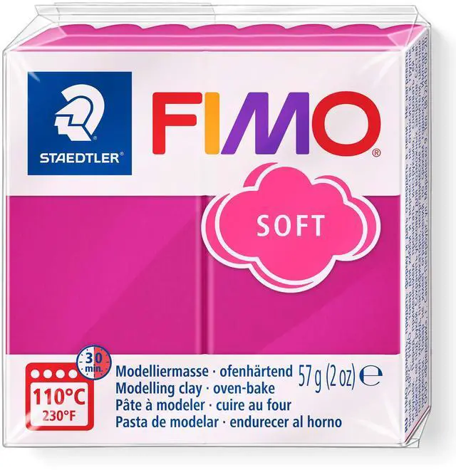 Main image of FIMO Soft Polymer Clay - -Oven Bake Clay for Jewelry, Sculpting, Crafting, Raspberry 8020-22