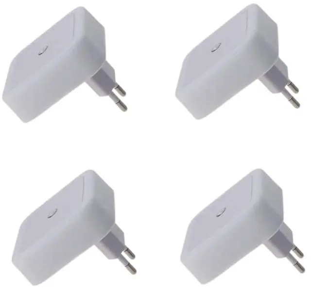 Main image of 4 Pack Plug-in Night Light, Warm Auto Dusk-to-Dawn Sensor Lamp | Energy Efficient LED, ABS Material, Small Nightstand Lamp, for Bedroom Bathroom Kitchen Hallway Stairs, EU Plug