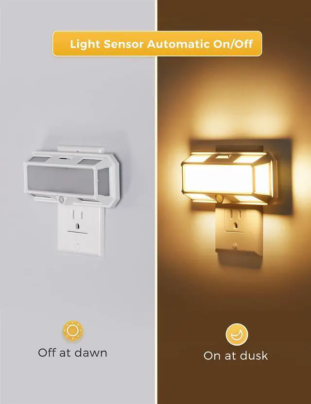Alt view image 3 of 7 - Bright Night Light, Night Lights Plug into Wall | 0-250LM LED Night Light, Dusk to Dawn Sensor, 2W Dimmable Nightlight, Soft White 3000K for Bathroom, Hallway, Bedroom, Adults