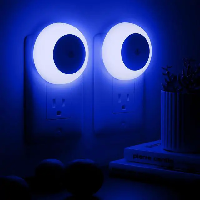 Main image of Night Light, Night Lights Plug into Wall, Dusk to Dawn Sensor, Blue Led Night Light 0.5W, 2 Pack Nightlight for Adults, Bedroom, Bathroom, Hallway, Kitchen