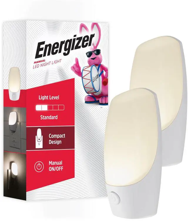 Main image of Night Light Plug into Wall with Manual On Off Switch, 2-Pack | Soft White, Plug in LED Nightlight for Adults, Kids, Bedroom, Bathroom, Nursery, Hallway, Kitchen, ETL Safety Listed