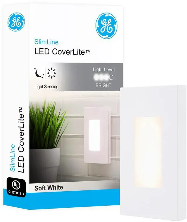 Main image of Slimline CoverLite LED Night Light, Plug-in, Dusk to Dawn | Modern Outlet Cover, UL Certified, Ideal for Bedroom, Nursery, Bathroom, Hallway, 10215
