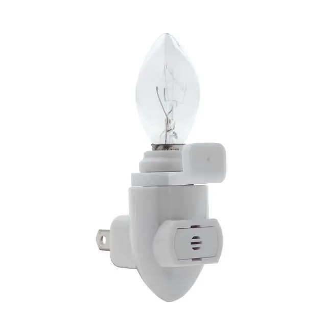 Alt view image 2 of 6 - White Auto On Sensor Plug in Night Light Module Includes 3 Bulbs and 3 Plastic Clips, Great for Making Your Own Decorative Night Lights, Pack of 3