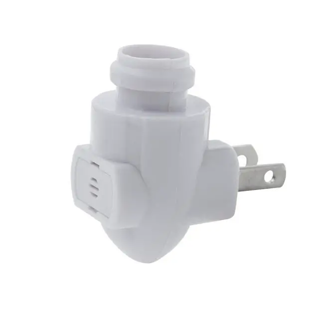 Alt view image 4 of 6 - White Auto On Sensor Plug in Night Light Module Includes 3 Bulbs and 3 Plastic Clips, Great for Making Your Own Decorative Night Lights, Pack of 3
