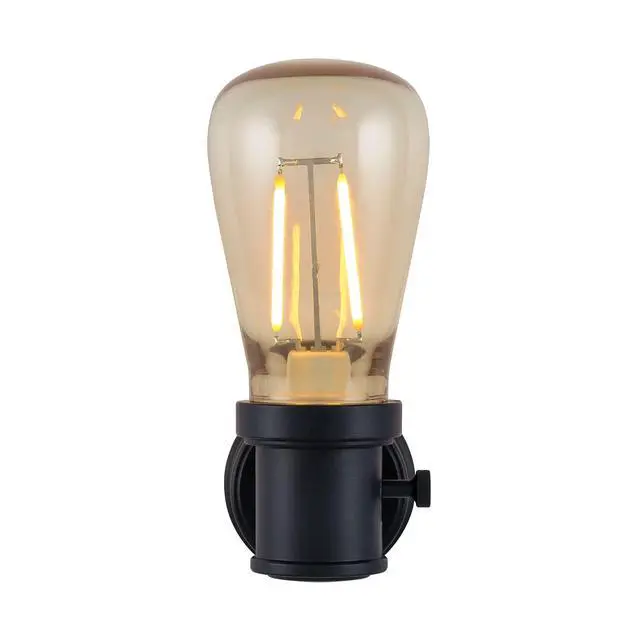 Alt view image 2 of 7 - Edison Filament LED Night Light with Warm Accent Lighting, Dusk to Dawn Sensor for Automatic Light, High/Low/Off Switch for Custom Brightness, Plug in Lighting for Bedrooms, 1 Pack