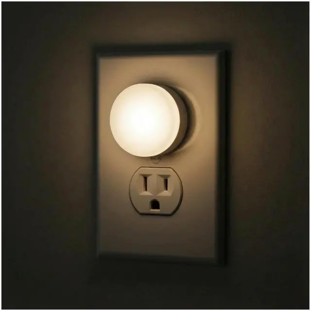 Main image of Plug in Night Light with Dusk to Dawn Sensor 4 Pack | Warm White, Compact, Ambient Lighting, LED Lights for Bedroom, Bathroom, Nursery, Hallway, Kitchen, 45084, 4 Pack