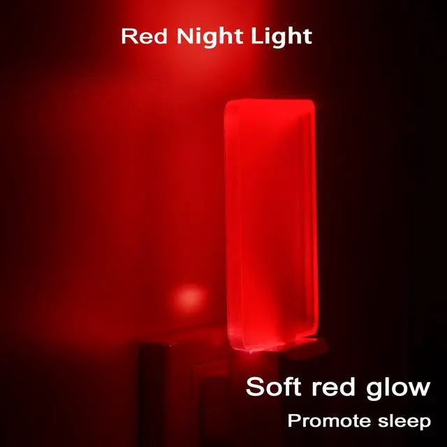 Alt view image 4 of 7 - Red Night Lights Plug in 2 Pack, 0.5W with Dusk to Dawn Sensor, Auto On/Off | Red Light Night Light, LED Night Light Plug into Wall Pefect for Babyroom, Bedroom, Bathroom
