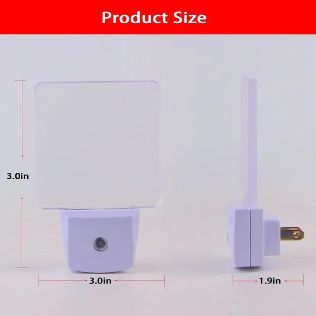 Alt view image 5 of 7 - Red Night Lights Plug in 2 Pack, 0.5W with Dusk to Dawn Sensor, Auto On/Off | Red Light Night Light, LED Night Light Plug into Wall Pefect for Babyroom, Bedroom, Bathroom