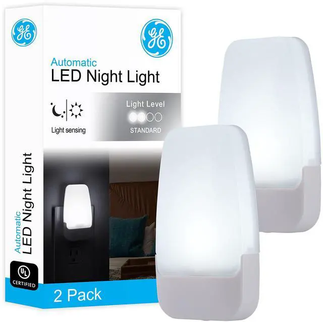Main image of Plug in Night Light with Dusk to Dawn Sensor, 2 Pack | Night Lights Plug Into Wall, Daylight 5000K Light for Bedroom, Bathroom, and Nursery, UL Certified, Energy Efficient