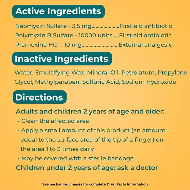Alt view image 7 of 7 - Pain Relief Dual Action First Aid Antibiotic Cream, 1 oz