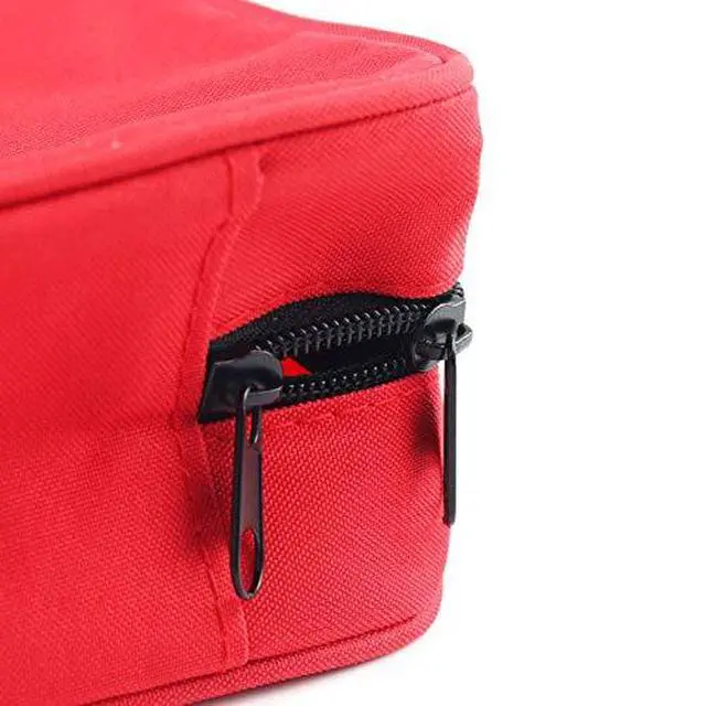 Alt view image 6 of 7 - First Aid Bag First Aid Kit Empty Medical Storage Bag Red Trauma Bag for Emergency First Aid Kits Car Workshop Cycling Outdoors (Red 1PC)