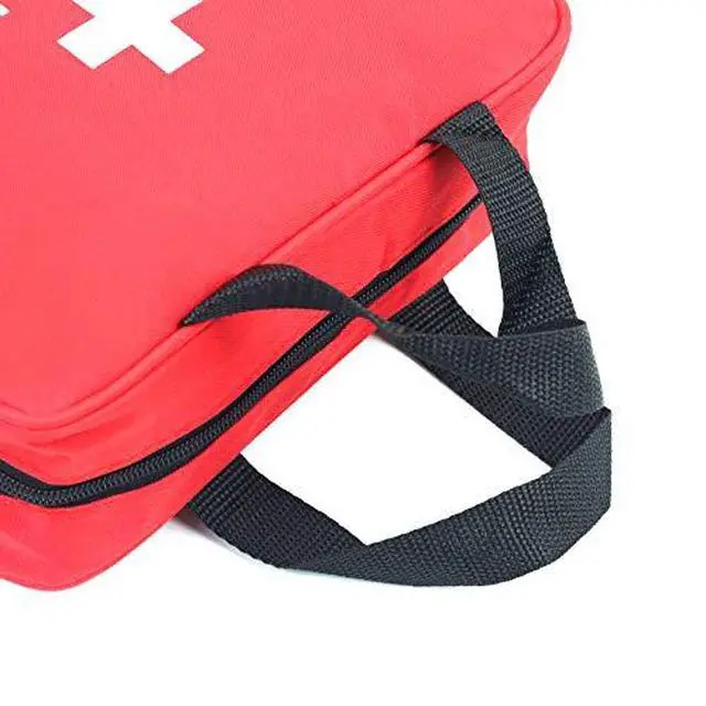 Alt view image 7 of 7 - First Aid Bag First Aid Kit Empty Medical Storage Bag Red Trauma Bag for Emergency First Aid Kits Car Workshop Cycling Outdoors (Red 1PC)