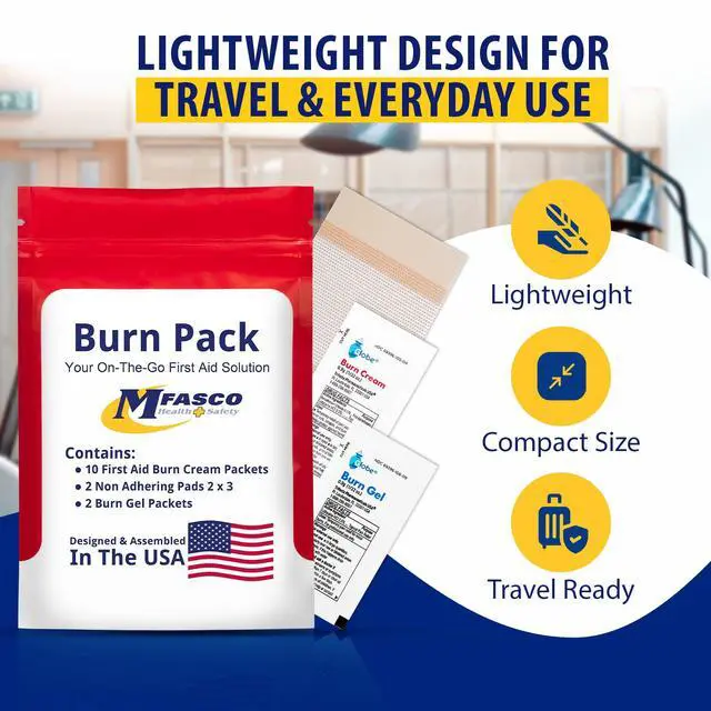 Alt view image 2 of 7 - First Aid Kit Refill Burn Care Refill Pack | Convenient & Portable | Essential refill pack replenishes your first aid kit with quality burn care supplies, keeping you prepared for emergencies.
