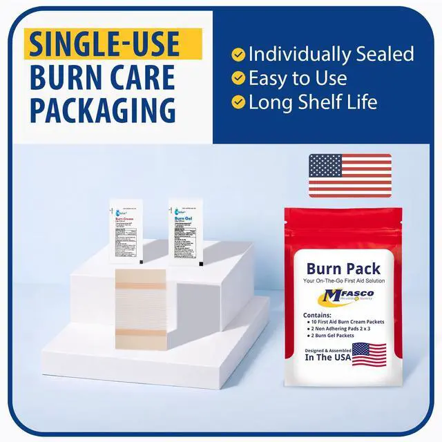 Alt view image 3 of 7 - First Aid Kit Refill Burn Care Refill Pack | Convenient & Portable | Essential refill pack replenishes your first aid kit with quality burn care supplies, keeping you prepared for emergencies.