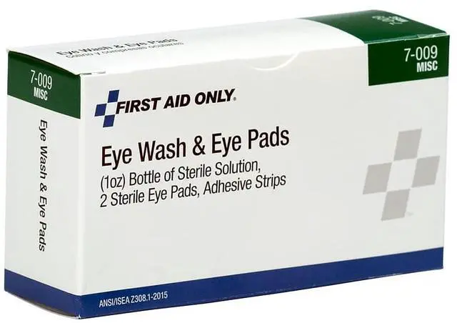 Alt view image 4 of 7 - 5-Piece Eye Wash Kit with Oval Eye Pads, First Aid Adhesive Strips & Emergency Eye Rinse