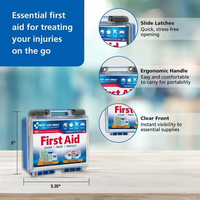 Alt view image 4 of 7 - 91249 On-The-Go All-Purpose Emergency First Aid Kit for Car, Travel, Home and Business, 105 Pieces