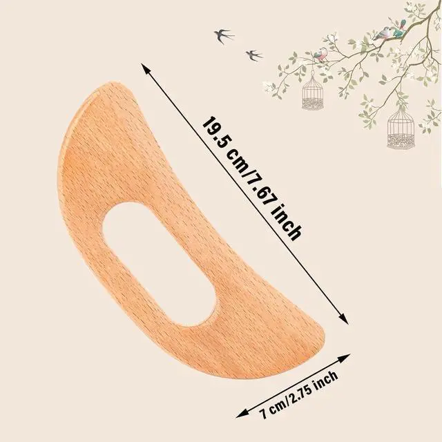 Alt view image 7 of 7 - 2Pcs Muscle Scraper Tool Set - Stainless Steel+Wooden Gua Sha for Physical Therapy & Deep Tissue Massage, Body Gua Sha Tools,Fascia Massage Tools for Soft Tissue Therapy