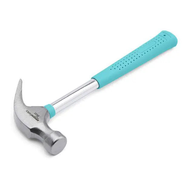 Alt view image 2 of 6 - oz Claw Hammer with Shock Reduction, No-Slip Grip, Turquoise
