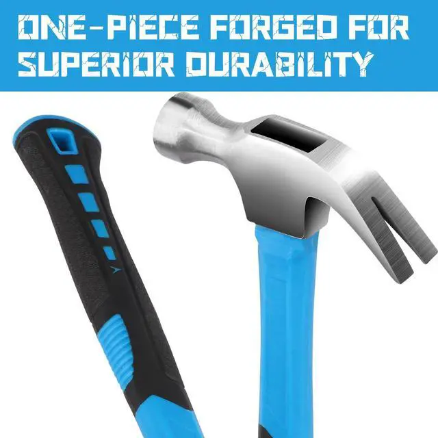 Alt view image 3 of 7 - Claw Hammer with Comfort Grip Framing Hammer with Smooth Head Stubby Hammer 11.5 oz Claw Hammers Stainless Steel Hammers Tools Perfect for Household Projects Garage