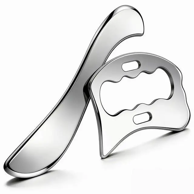Main image of Muscle Scraper Tools GuaSha Massage Scraper Scraping Tool Physical Therapy | 2 in 1 Stainless Steel Muscle Scraping Tool Set, Scar Tissue Muscle Scraping Massage Scraper Tools Soft Tissue Massage