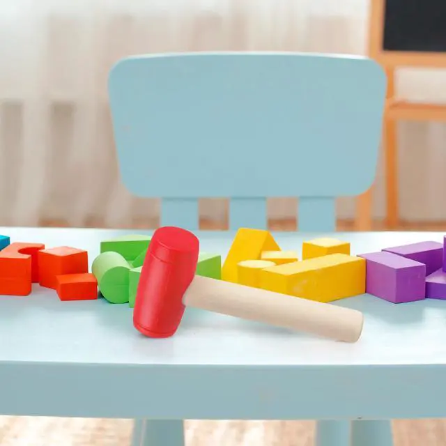 Alt view image 5 of 7 - 1Pcs Toy Hammer Simulation Wooden Hammers Plastic Toddler Hammer SmallPortable Kids Maintenance Tools Toys Pretend Fake Mallet Hammers for Boys Girls