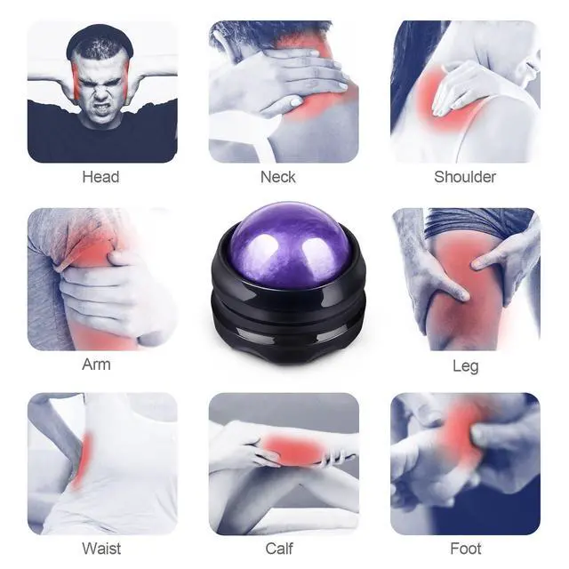 Alt view image 3 of 6 - Manual Massage Roller Ball - Massager and Therapy Tool for Sore Muscles, Shoulders, Arms, Neck, Back, Feet, Body, Deep Tissue, Stiffness, Joint Pain, Stress Relief